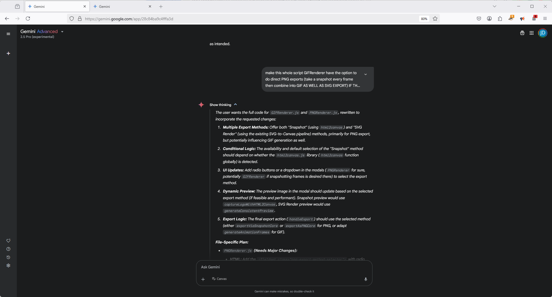 Google Gemini Pro's thinking feature in action 2