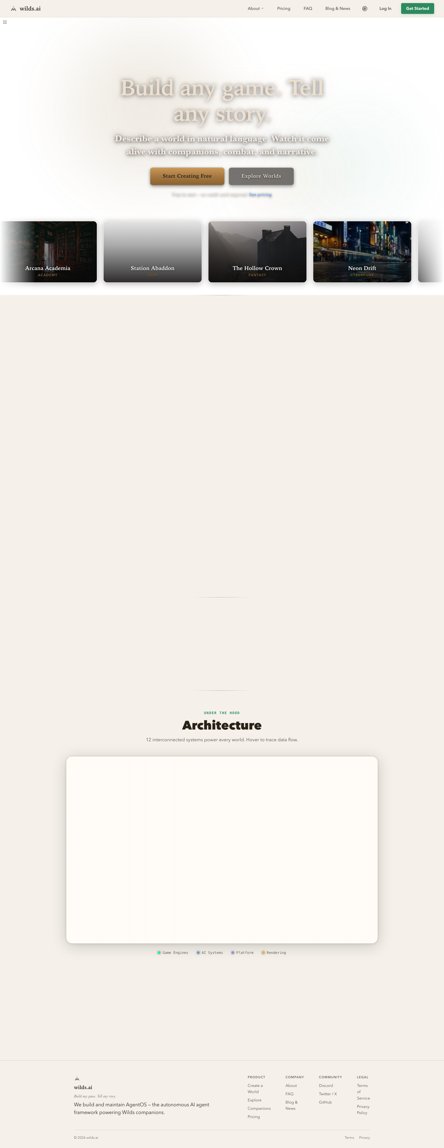 Wilds.ai — Build Any Game. Tell Any Story. preview